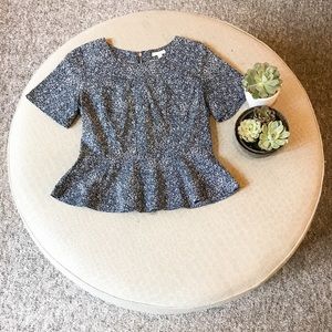GAP Blue patterned peplum top